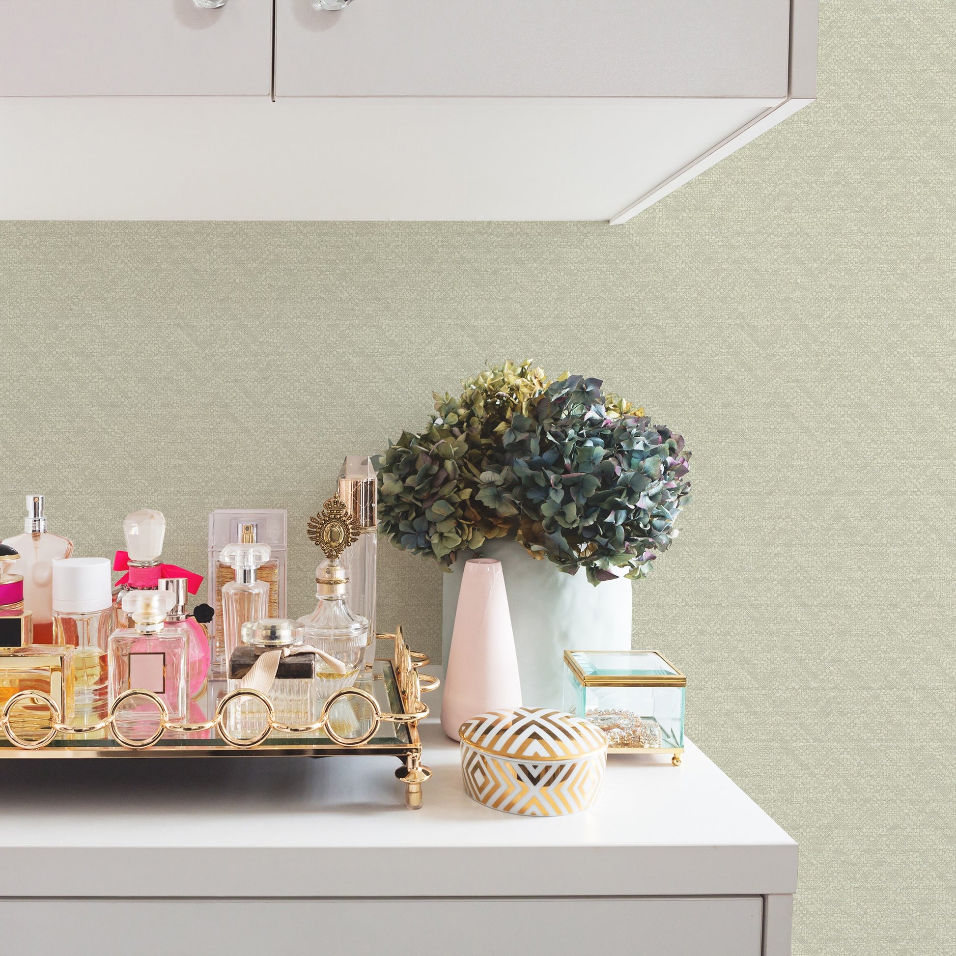 Belle Beta Blue Soft Linen Wallpaper by La Belle Maison