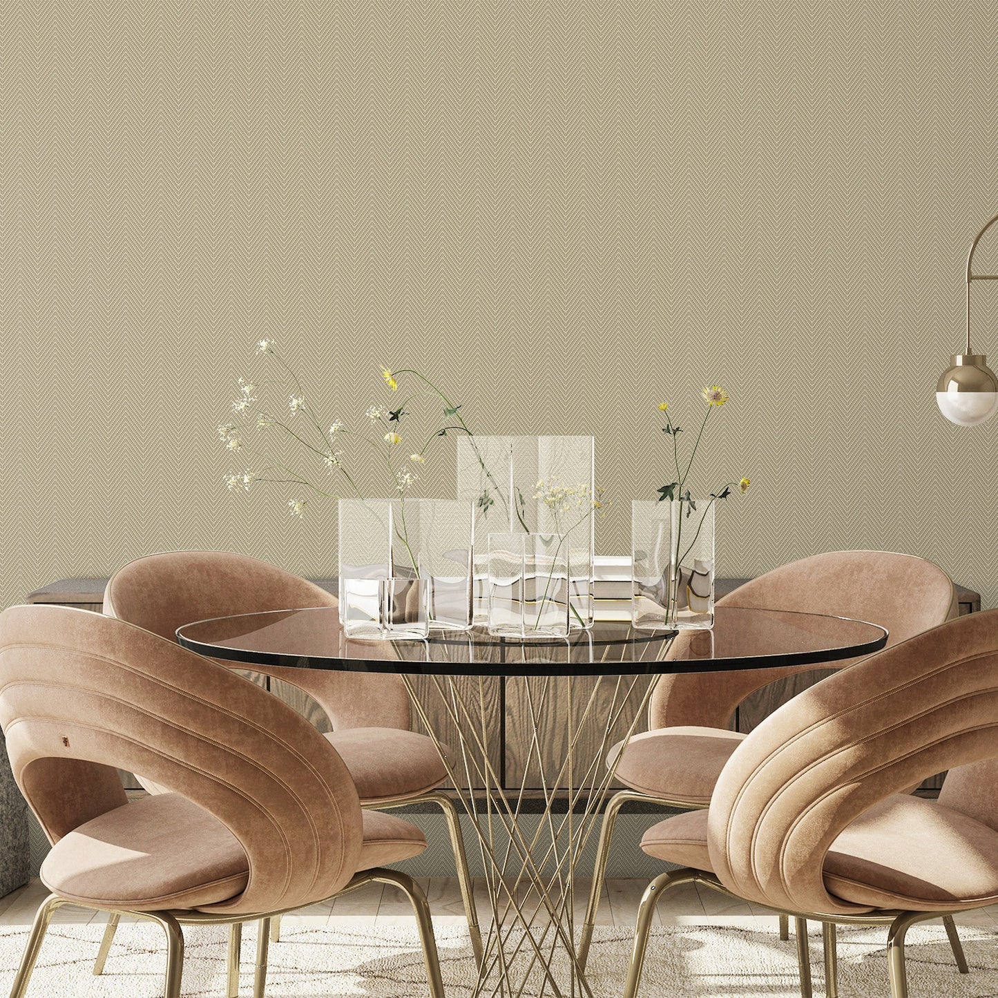 Belle Beta Opal Soft Linen Wallpaper by La Belle Maison