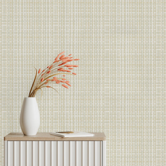Belle Beta Chalk Fine Weave Wallpaper by La Belle Maison