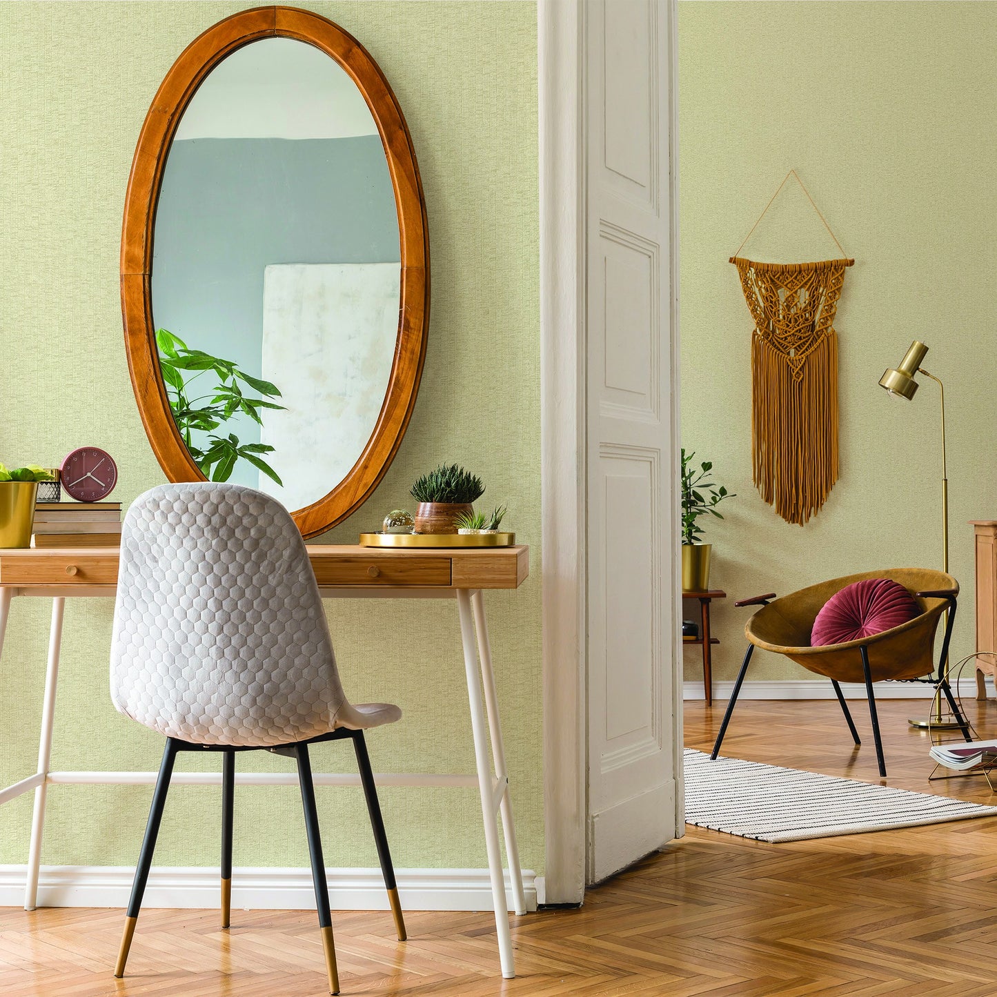 Belle Beta Silk Minimal Texture Wallpaper by La Belle Maison