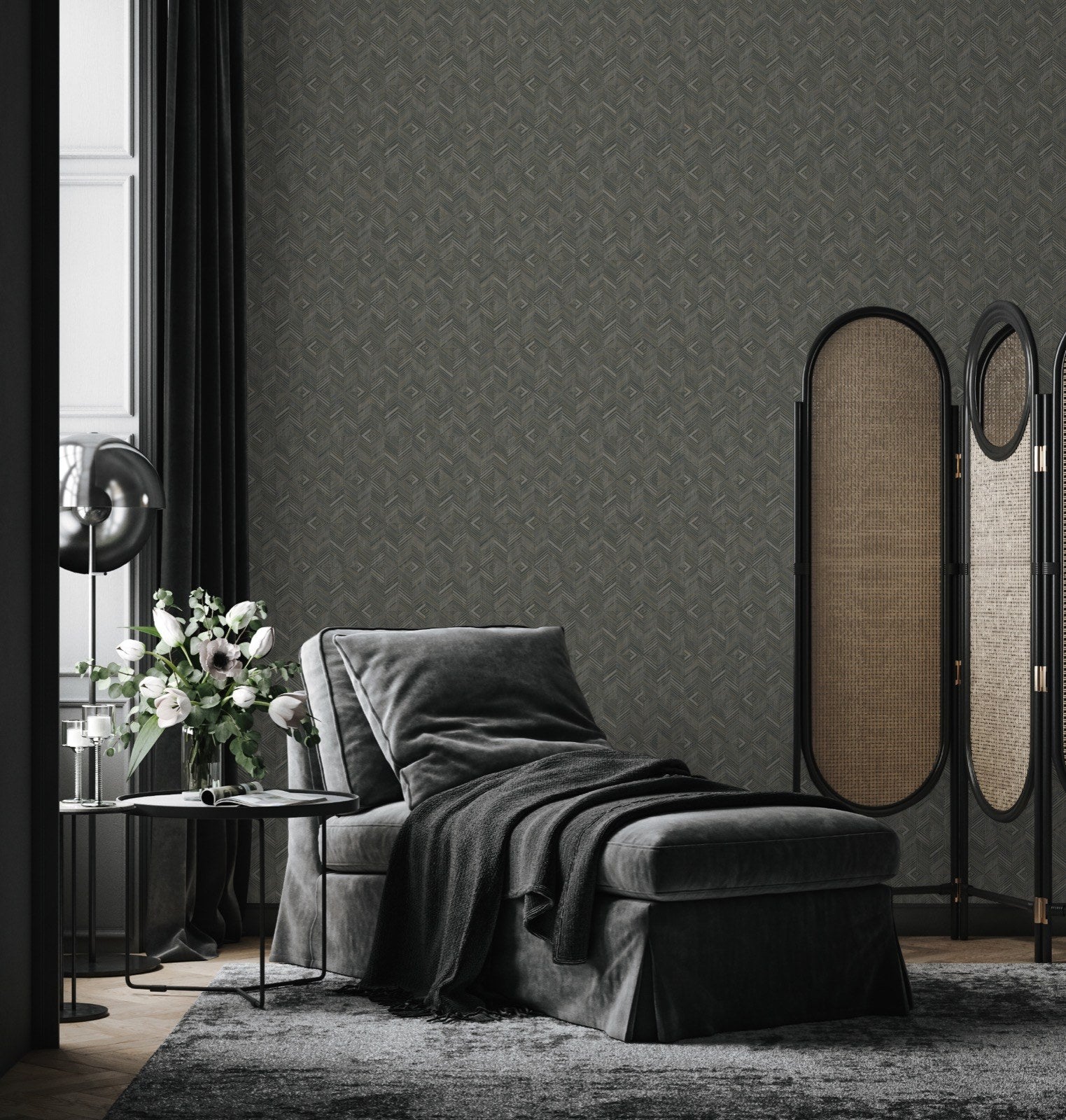 Belle Beta Denim Calm Texture Wallpaper II by La Belle Maison