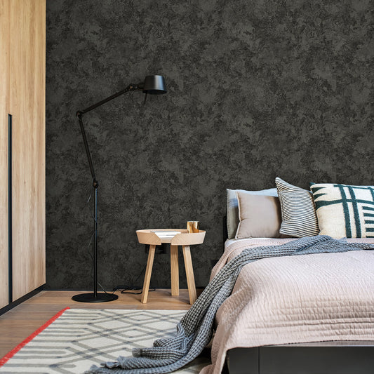 Belle Beta Graphite Calm Texture Wallpaper by La Belle Maison