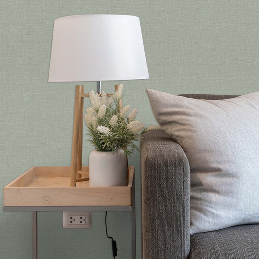 Belle Beta Denim Soft Linen Wallpaper by La Belle Maison