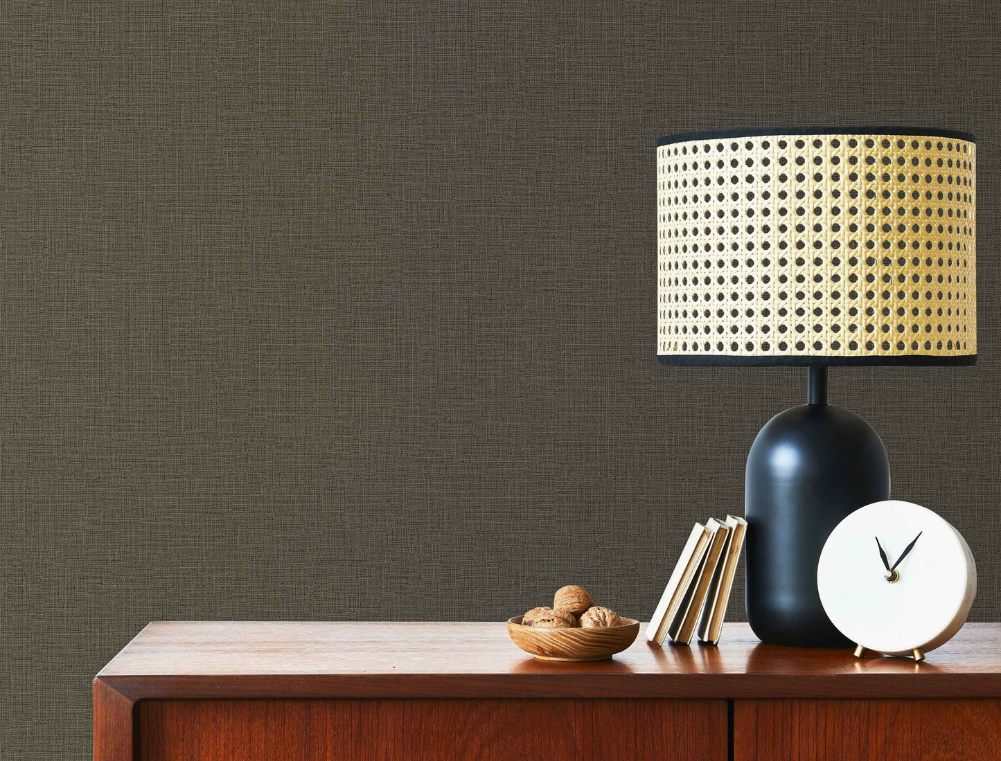 Belle Beta Pewter Neutral Texture Wallpaper by La Belle Maison