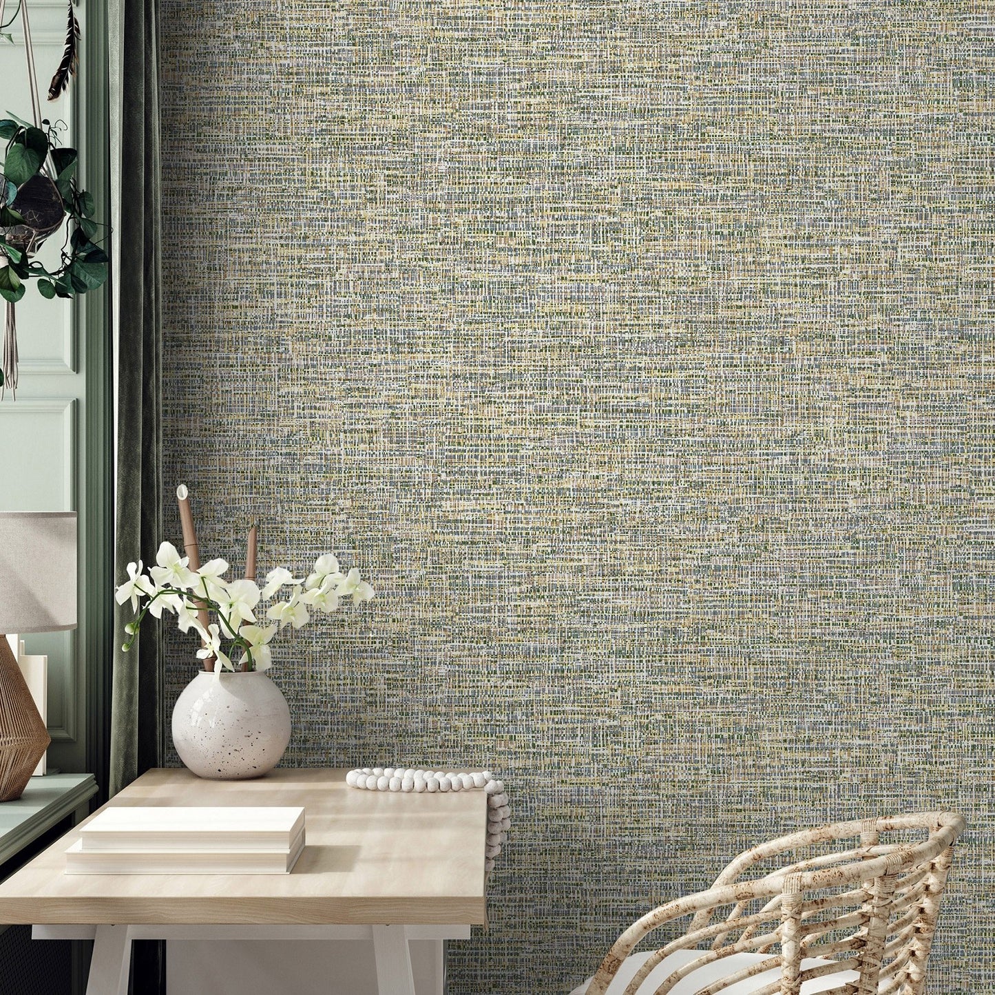 Belle Beta Warm Grey Minimal Texture Wallpaper by La Belle Maison