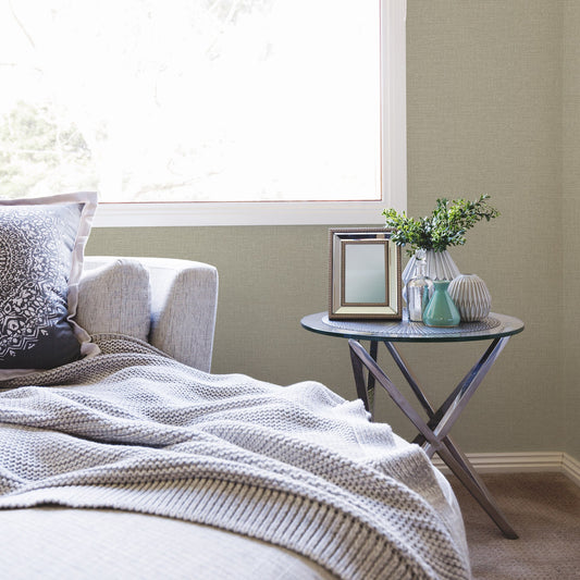 Belle Beta Pearl Soft Linen Wallpaper by La Belle Maison