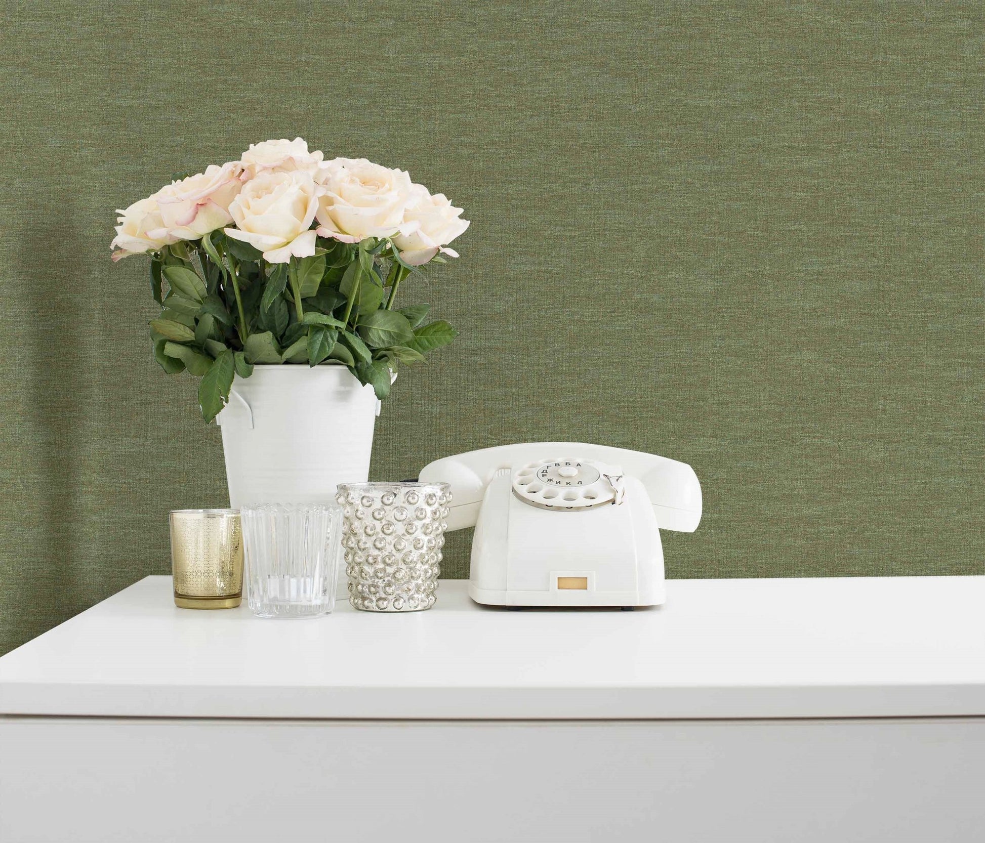 Belle Beta Silver Taupe Minimal Texture Wallpaper II by La Belle Maison