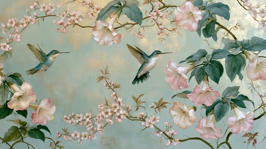 Jade Hover wall mural, full room view