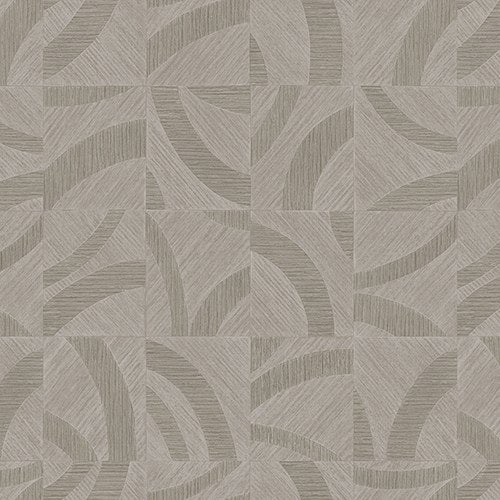Iconique Cocoa Artful Motif Wallpaper by La Belle Maison