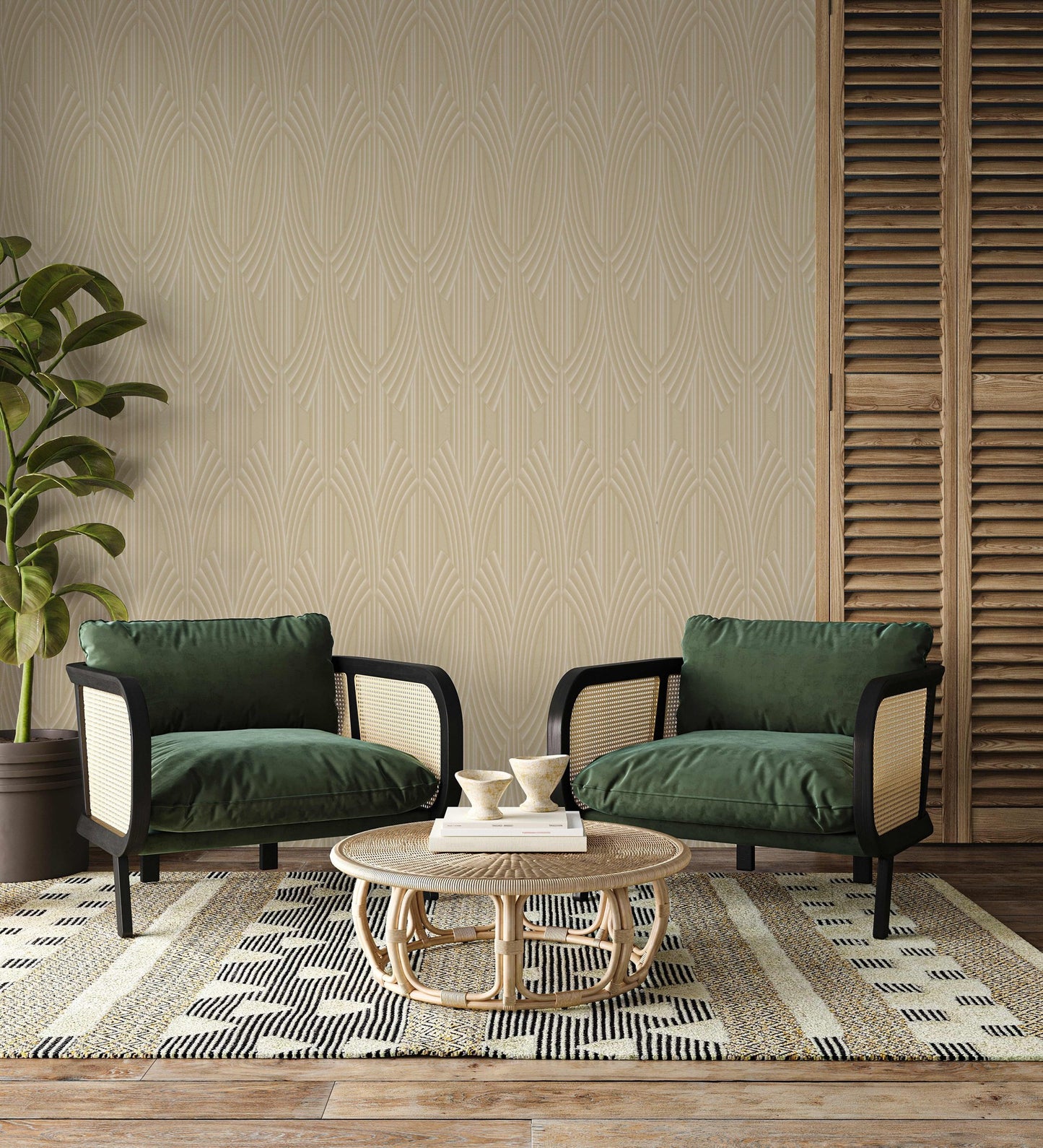 Iconique 24102-3 room wallpaper by La Belle Maison
