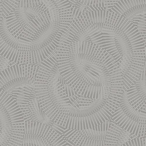 Iconique Stone Grey Decorative Pattern Wallpaper by La Belle Maison