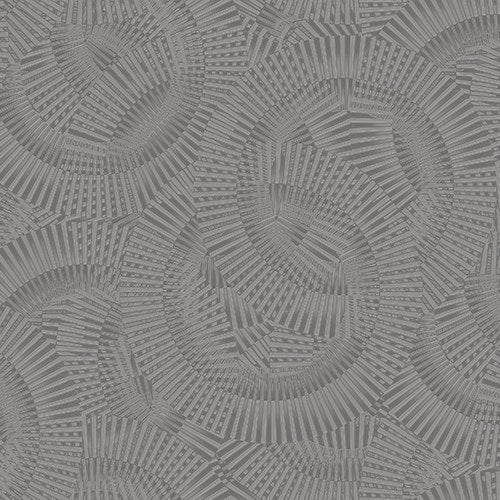 Iconique Mist Grey Decorative Pattern Wallpaper by La Belle Maison