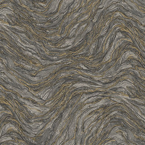 Iconique Slate Decorative Pattern Wallpaper by La Belle Maison