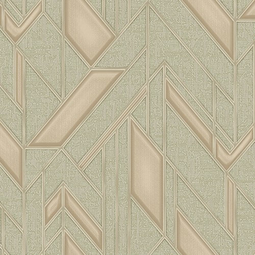 Iconique Taupe Decorative Pattern Wallpaper by La Belle Maison