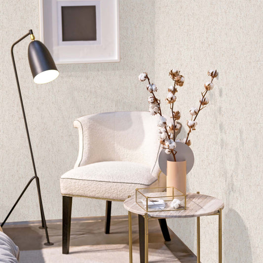 Indigo Maison Warm Grey Botanical Wallpaper by La Belle Maison