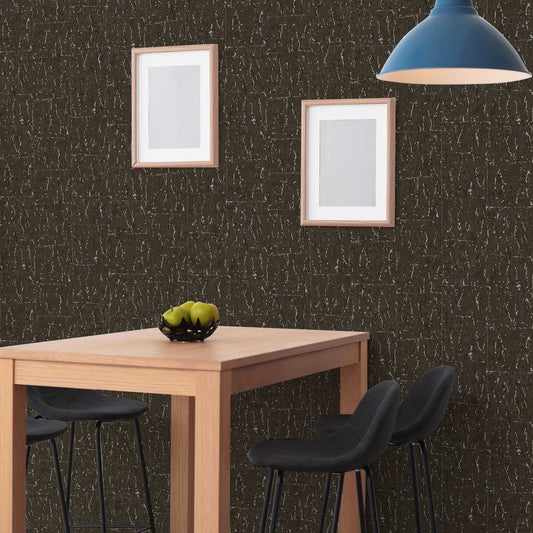 Indigo Maison Carbon Garden Pattern Wallpaper by La Belle Maison