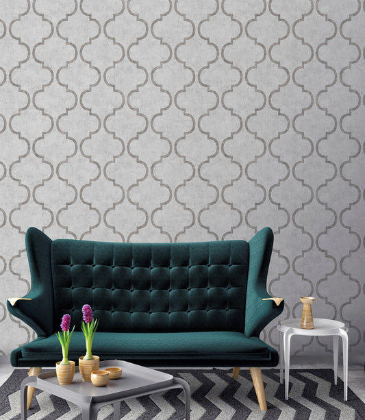 Indigo Maison Powder Blue Artistic Floral Wallpaper by La Belle Maison
