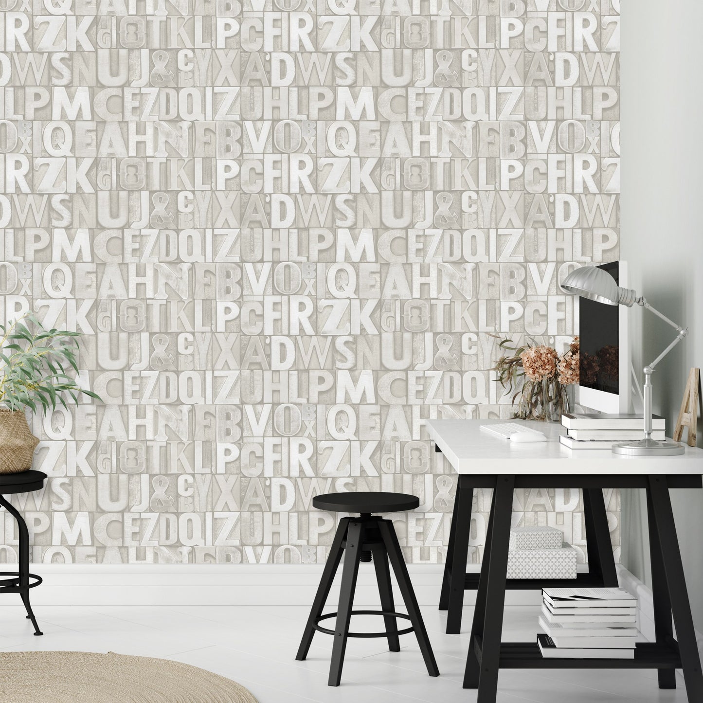 Indigo Maison Cloud Watercolour Leaf Wallpaper by La Belle Maison