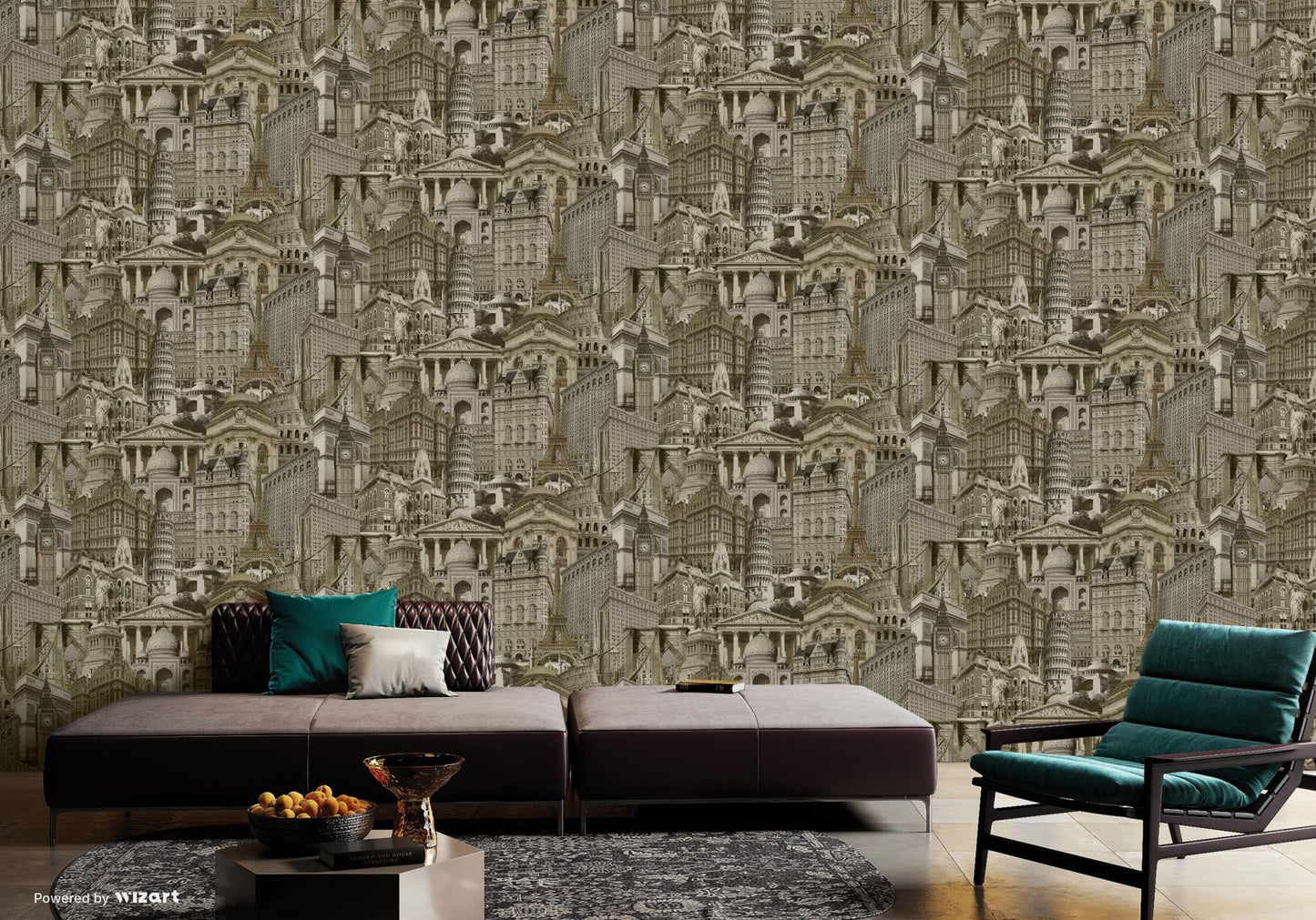 Indigo Maison 4705-1 room wallpaper by La Belle Maison