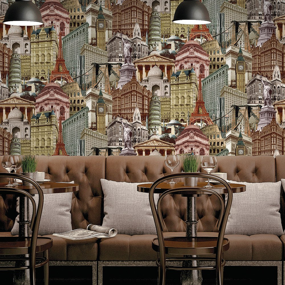 Indigo Maison Grey Nature Motif Wallpaper by La Belle Maison