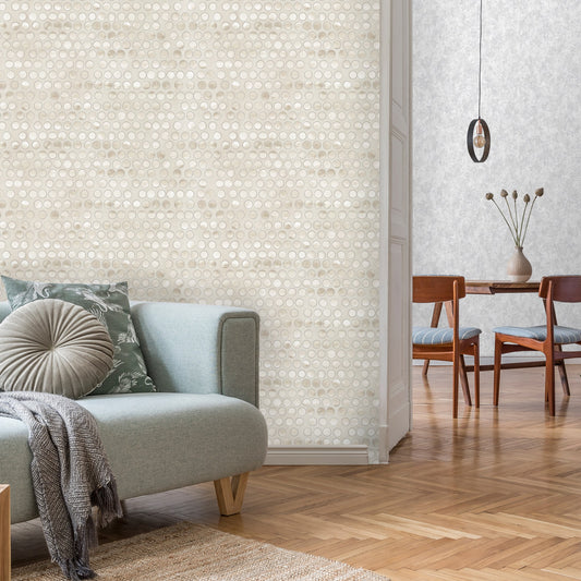 Indigo Maison Stone Nature Motif Wallpaper by La Belle Maison
