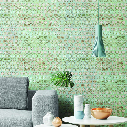 Indigo Maison Powder Blue Watercolour Leaf Wallpaper by La Belle Maison