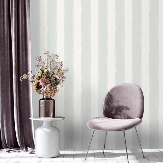 Indigo Maison Mist Blue Botanical Wallpaper by La Belle Maison
