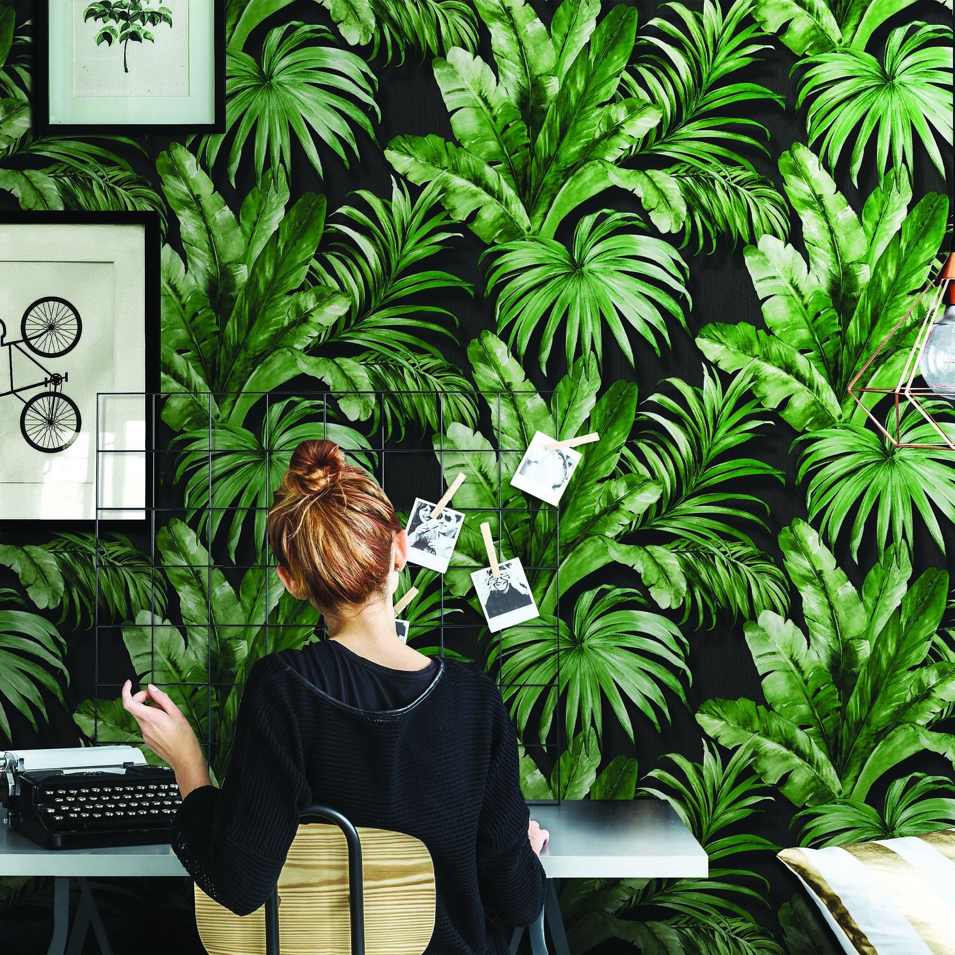 Indigo Maison Silver Garden Pattern Wallpaper by La Belle Maison
