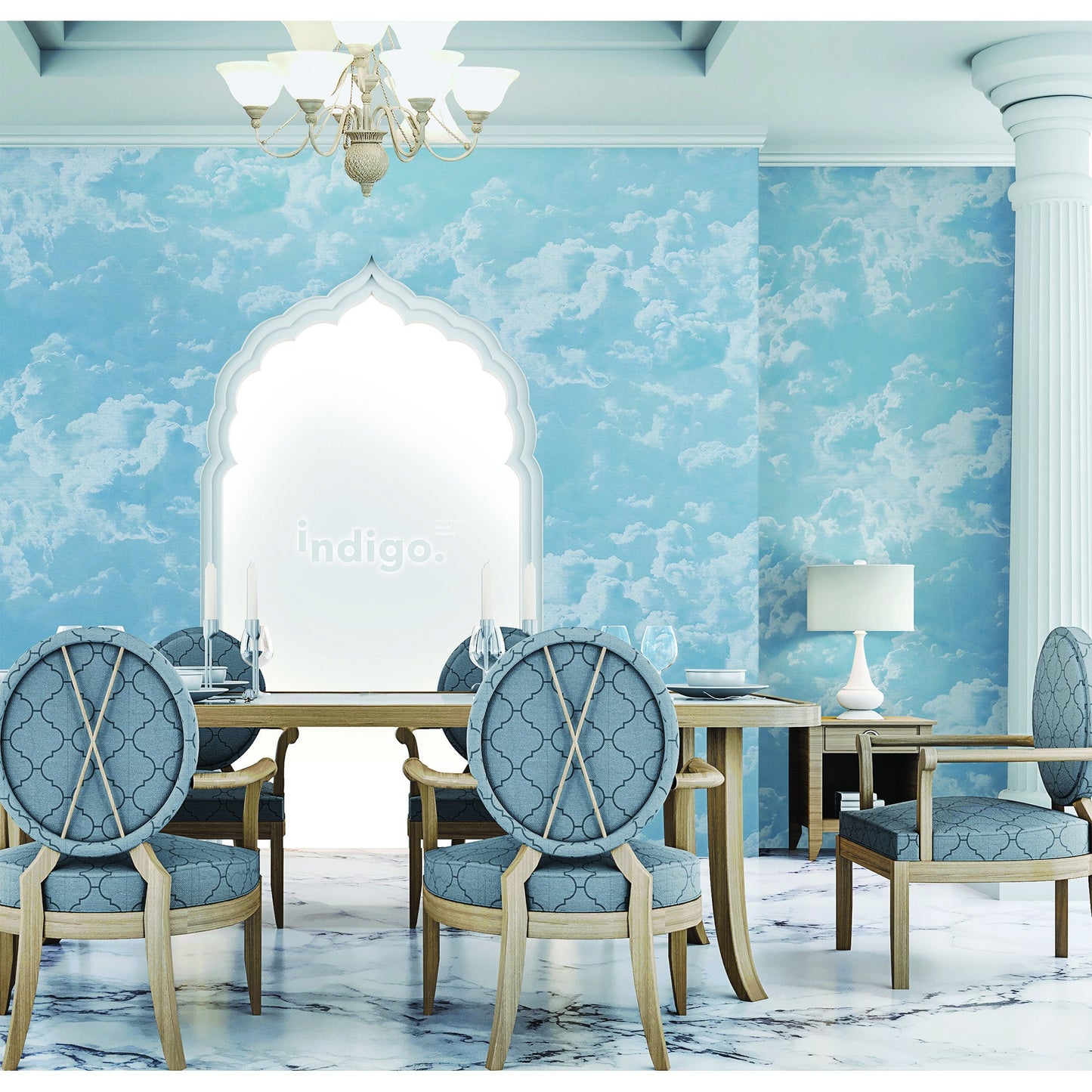 Indigo Maison Poster Wallpapers room wallpaper by La Belle Maison