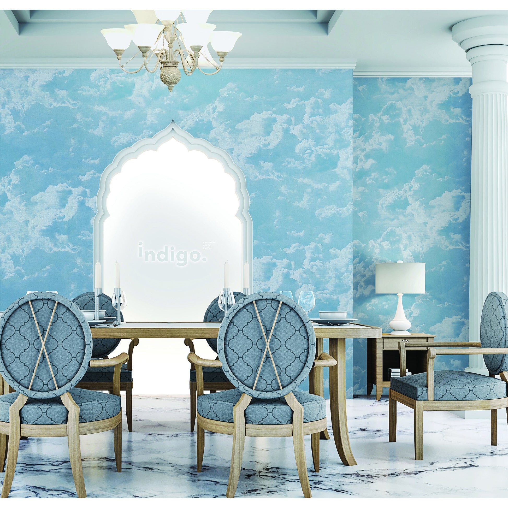 Indigo Maison Poster Wallpapers room wallpaper by La Belle Maison