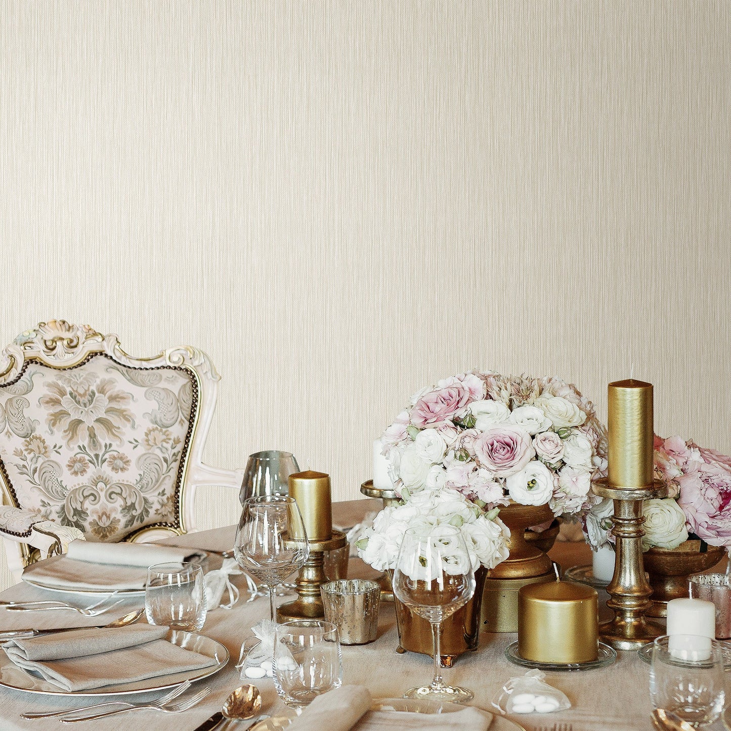 Kalina Garden Dove Garden Damask Wallpaper by La Belle Maison
