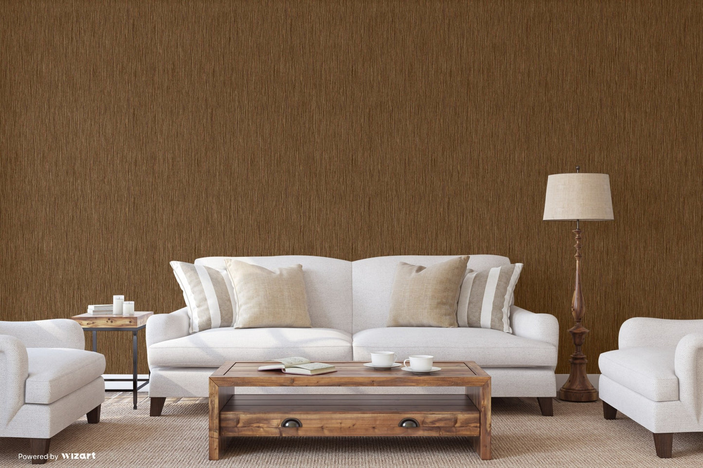 Kalina Garden Rust Decorative Bloom Wallpaper by La Belle Maison