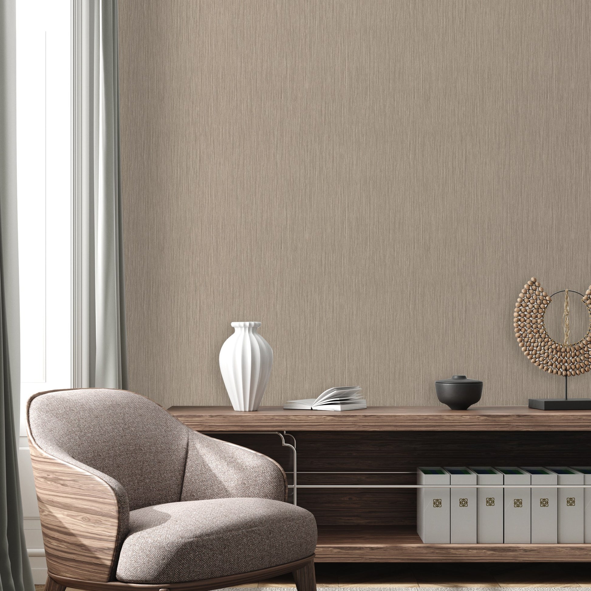 Kalina Garden Ash Boutique Floral Wallpaper by La Belle Maison