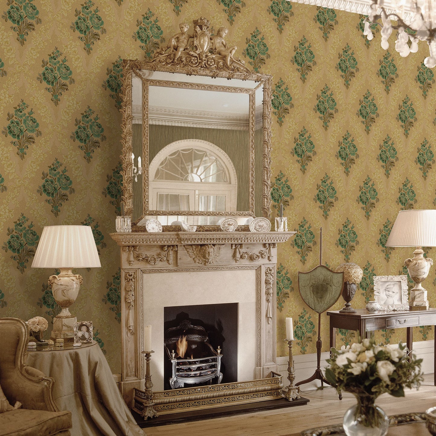 Kalina Garden Mushroom Decorative Bloom Wallpaper by La Belle Maison