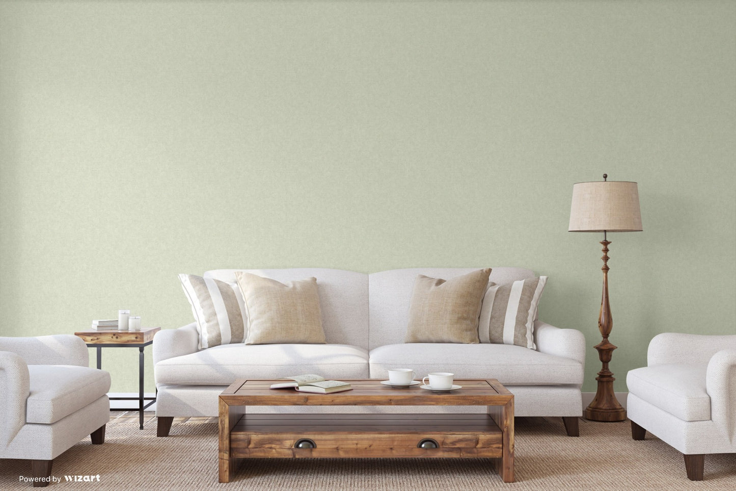 Kalina Garden Pebble Romantic Floral Wallpaper by La Belle Maison