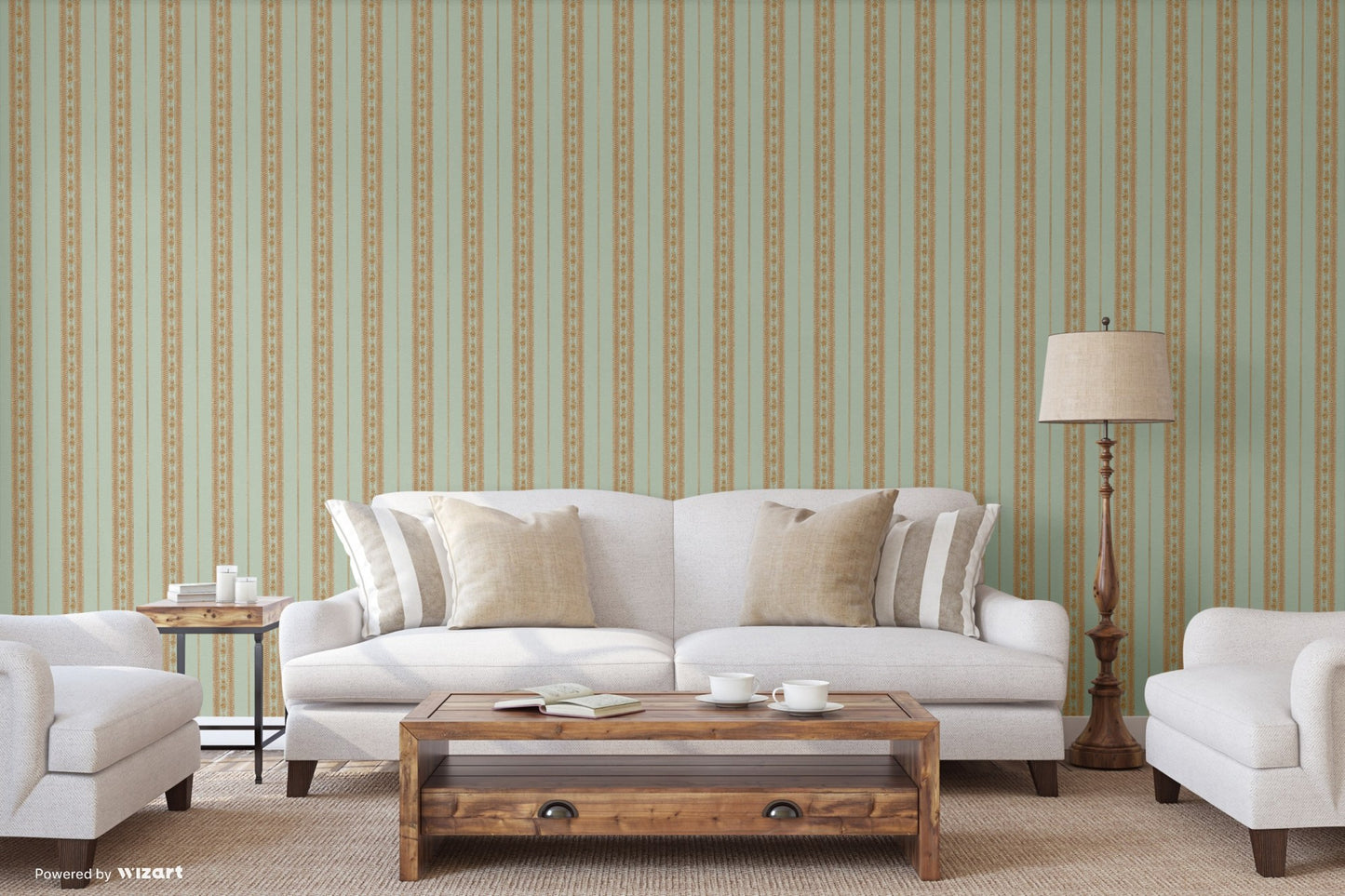 Kalina Garden Dove Grey Soft Ornamental Wallpaper by La Belle Maison