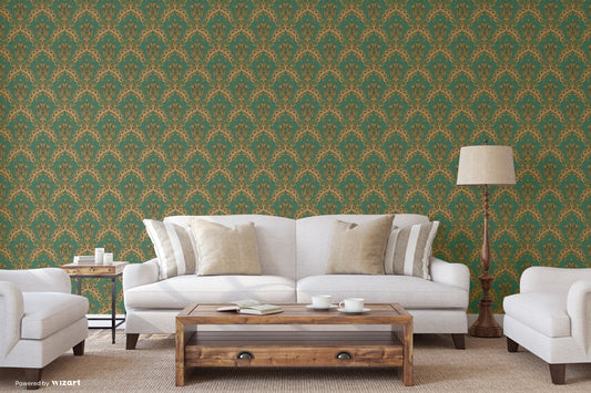 Kalina Garden Dove Grey Garden Motif Wallpaper by La Belle Maison