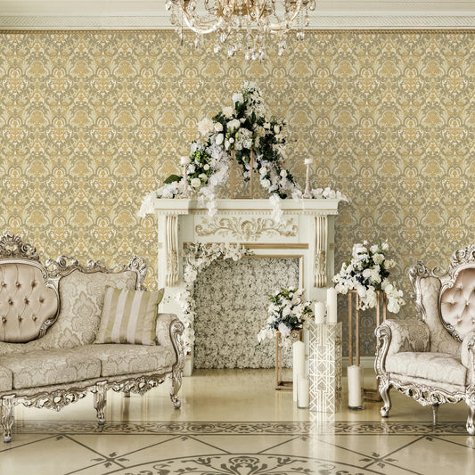 Maison Ephes Olive Luxe Weave Wallpaper by La Belle Maison