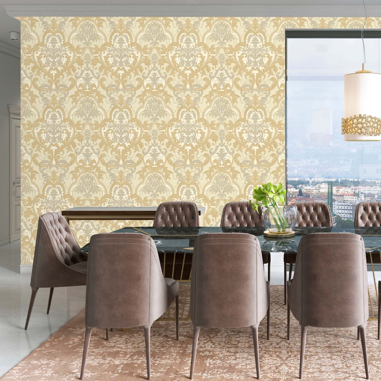 Maison Ephes Oatmeal Luxe Weave Wallpaper by La Belle Maison