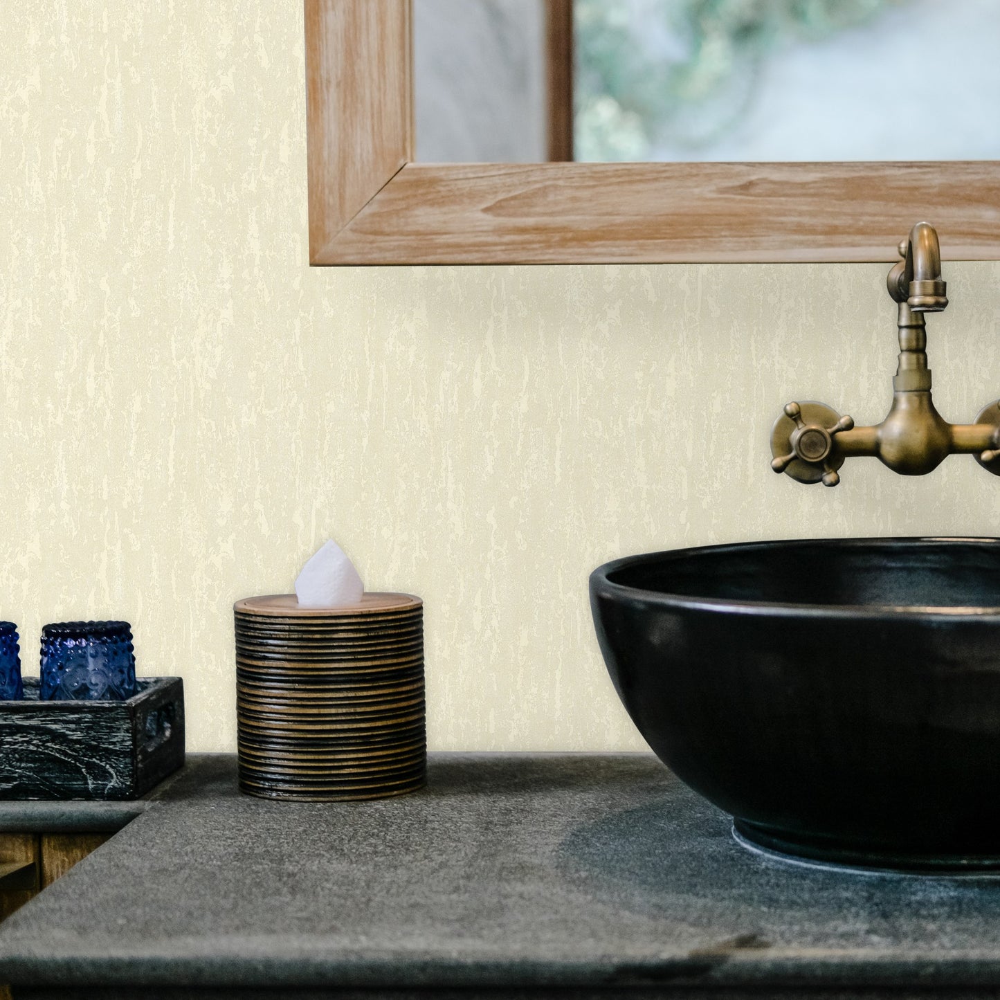 Maison Ephes Oat Silk Effect Wallpaper by La Belle Maison