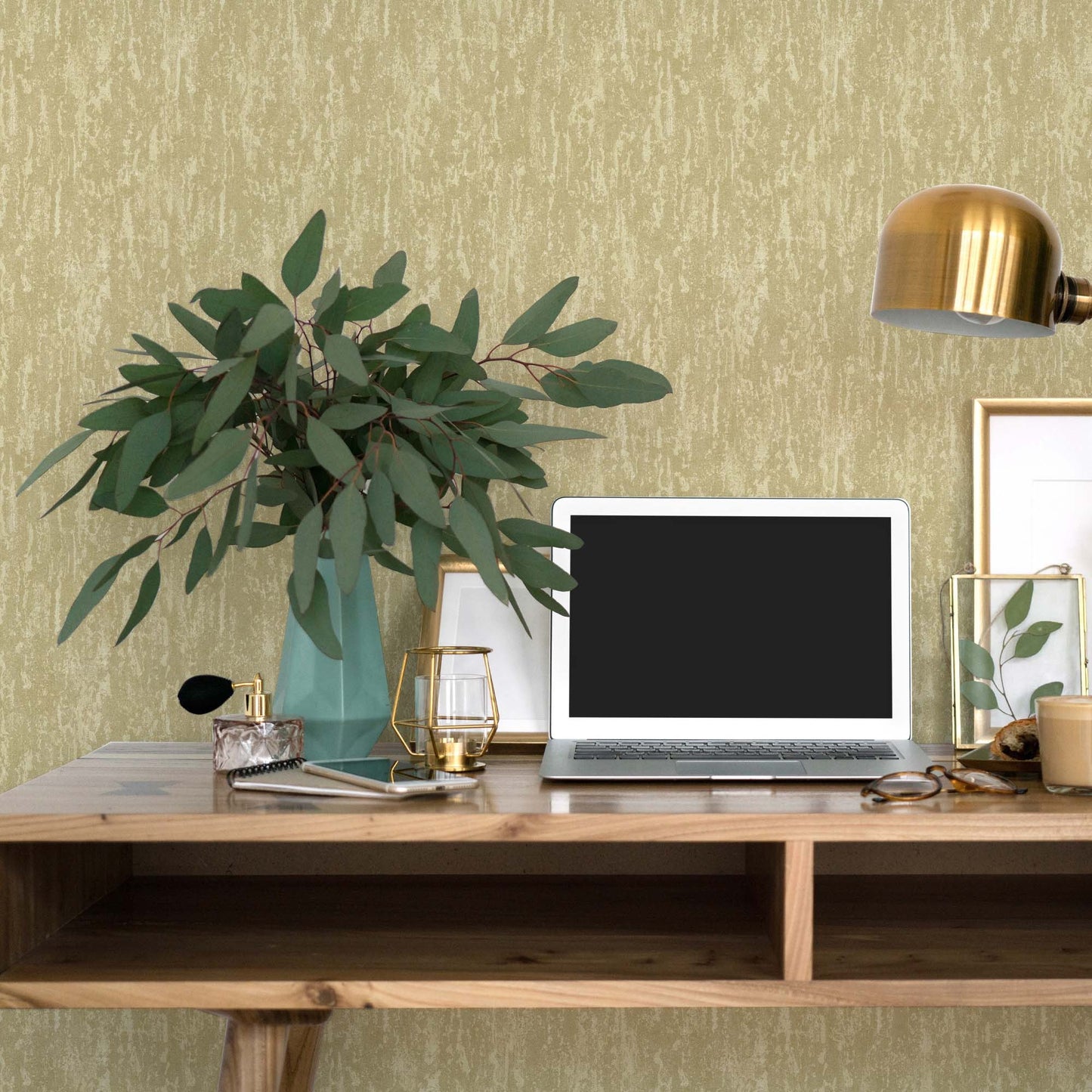 Maison Ephes Earth Green Polished Surface Wallpaper by La Belle Maison