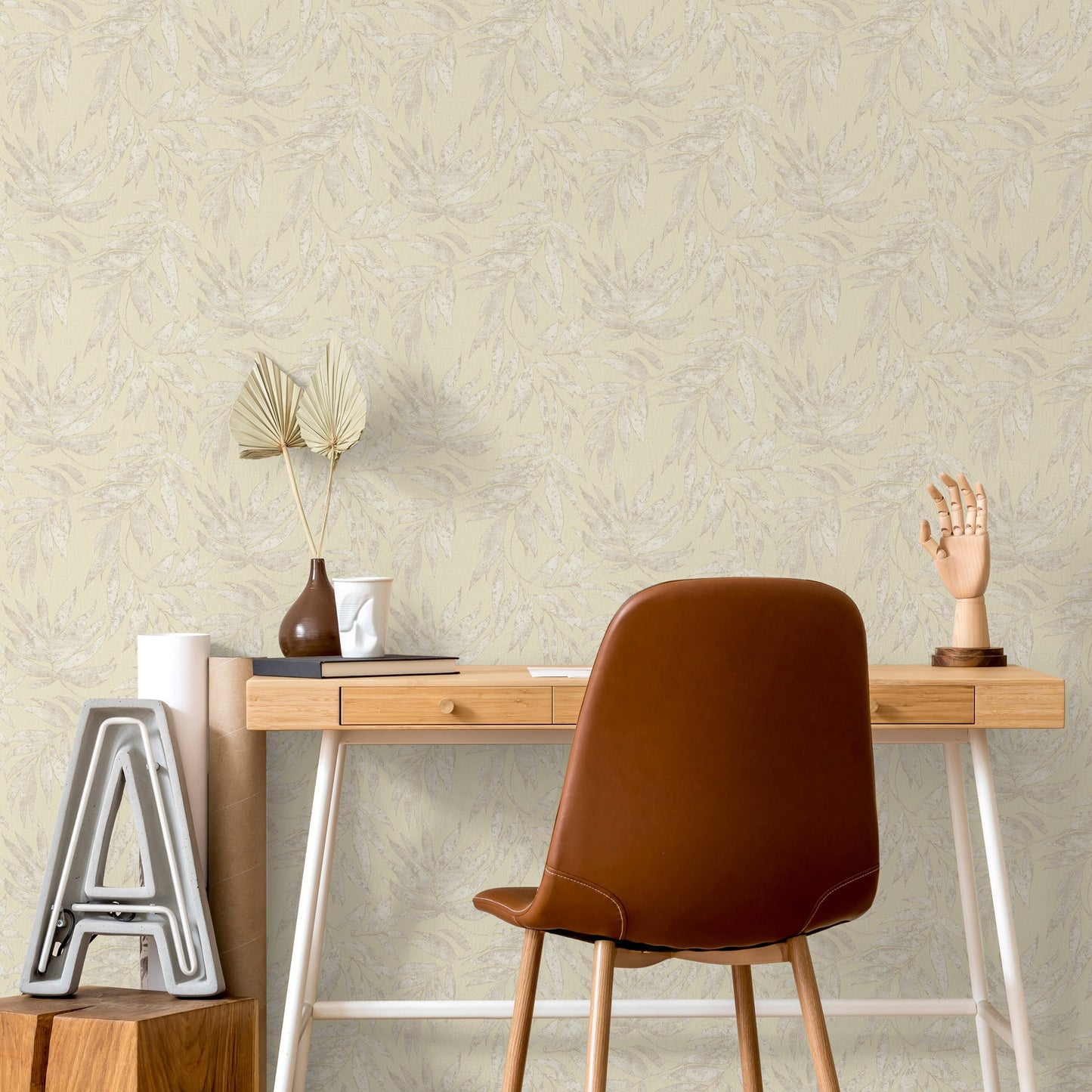 Maison Ephes Wheat Elegant Pattern Wallpaper by La Belle Maison