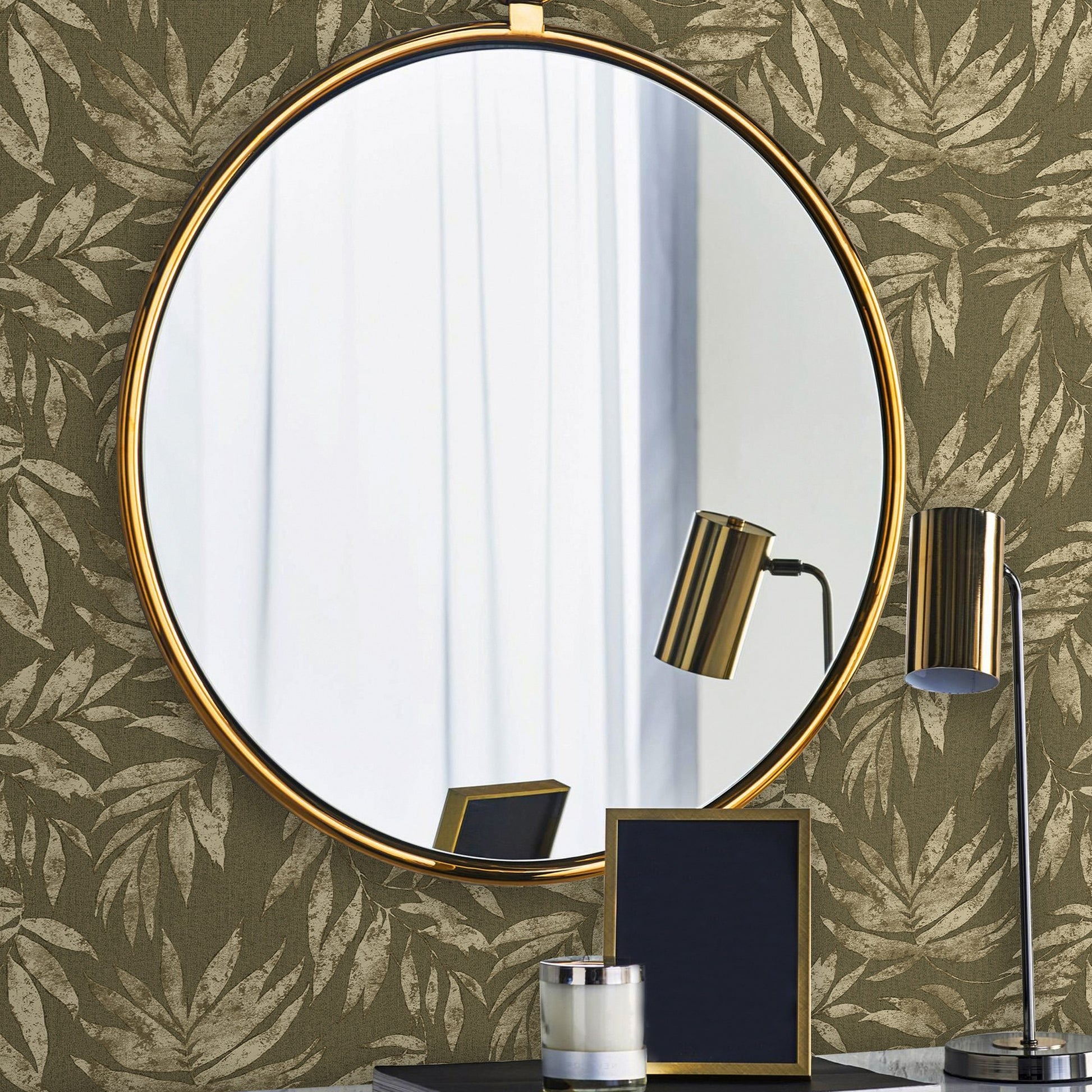 Maison Ephes Earth Green Silk Effect Wallpaper by La Belle Maison