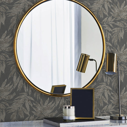 Maison Ephes Ash Grey Luxe Weave Wallpaper by La Belle Maison