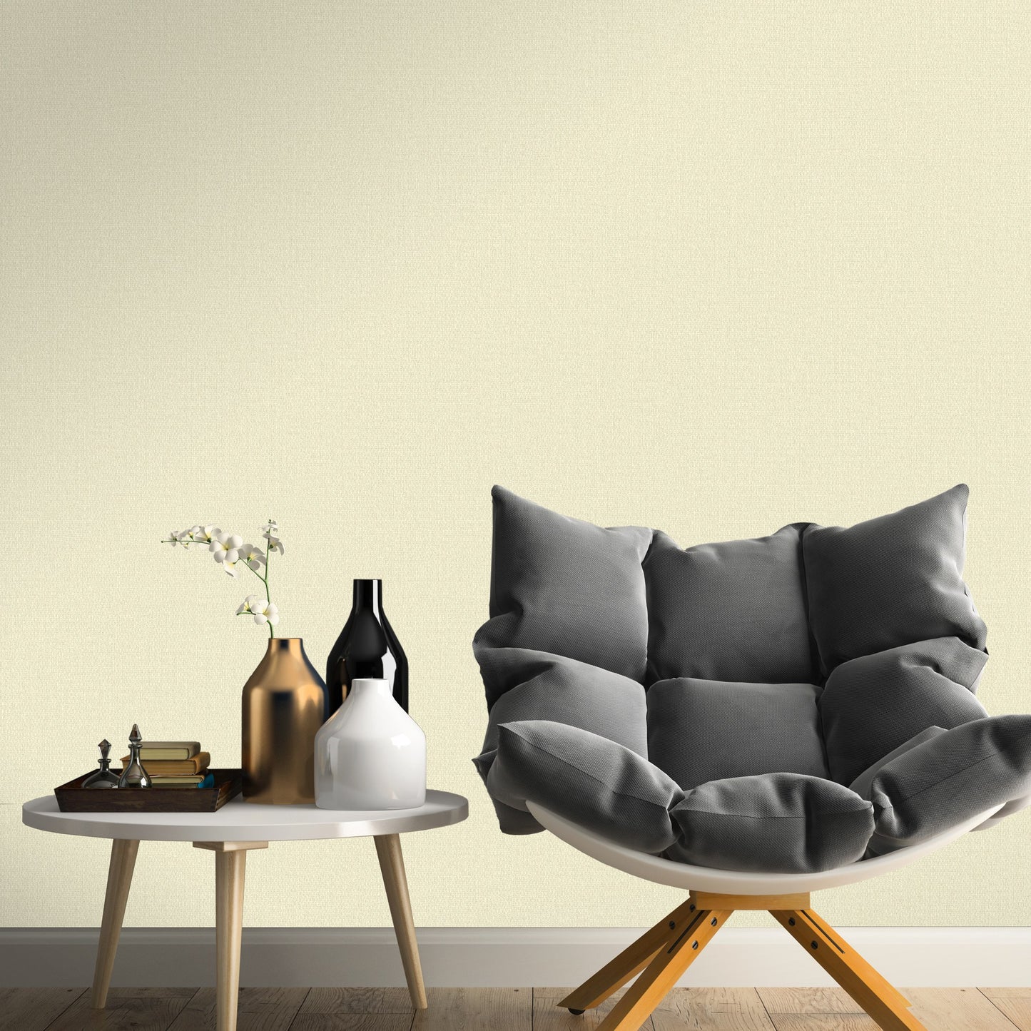 Maison Ephes Buttercream Soft Geometric Wallpaper by La Belle Maison