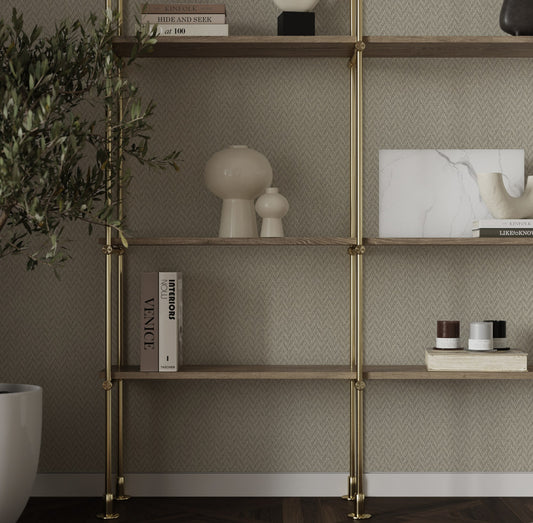 Maison Ephes Silver Taupe Refined Texture Wallpaper by La Belle Maison
