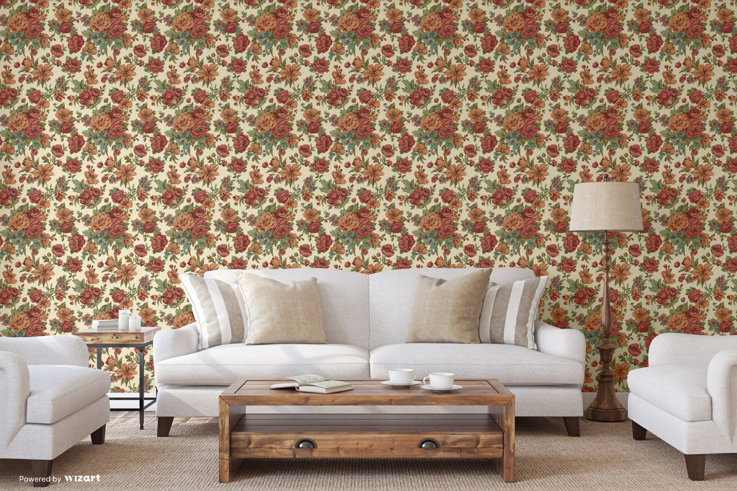 Maison Ephes Terracotta Elegant Pattern Wallpaper by La Belle Maison