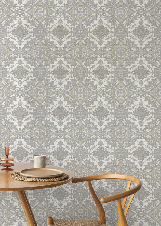 Maison Voyage Dove Soft Stripe Wallpaper by La Belle Maison