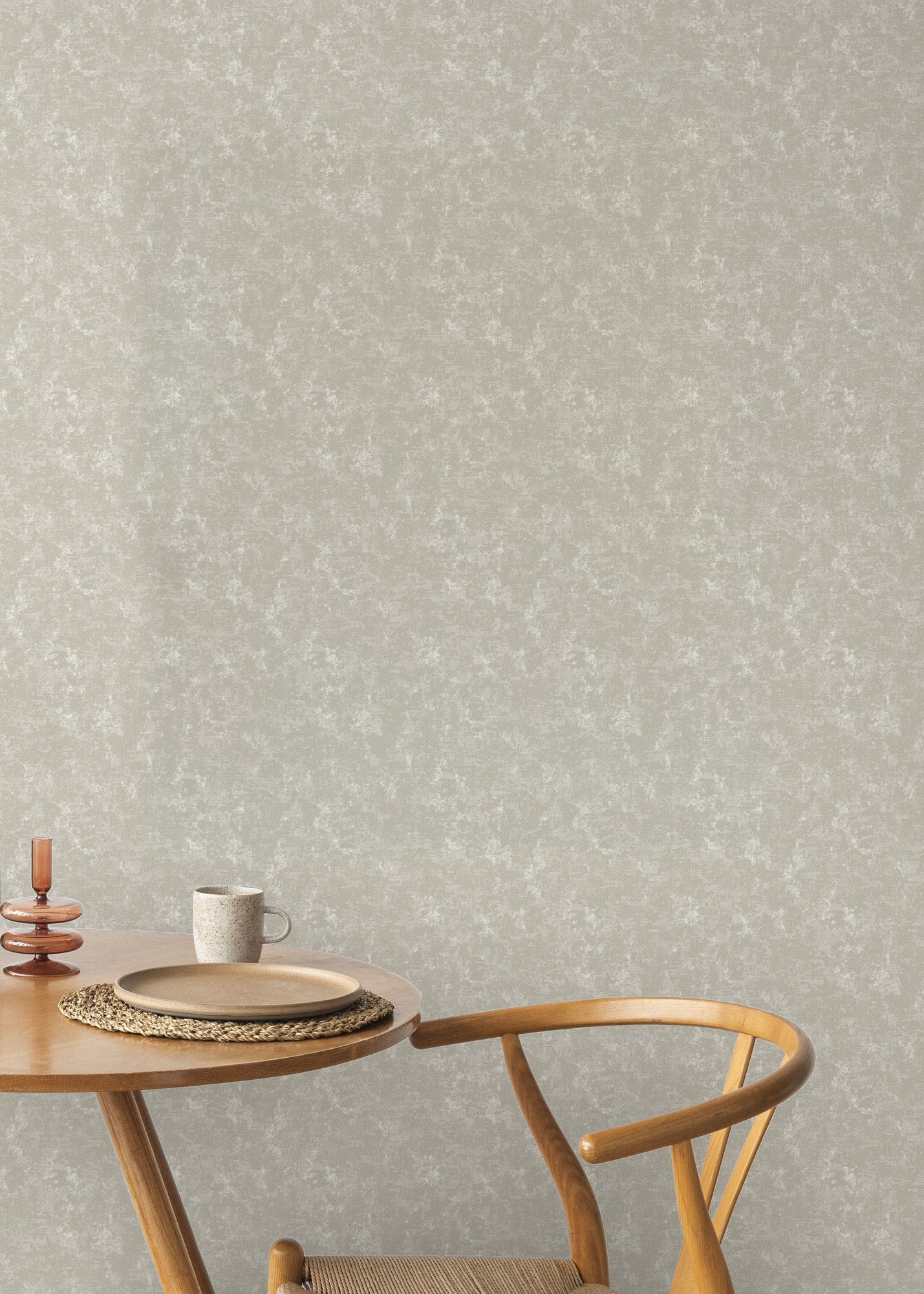 Maison Voyage Stone Elegant Stripe Wallpaper by La Belle Maison