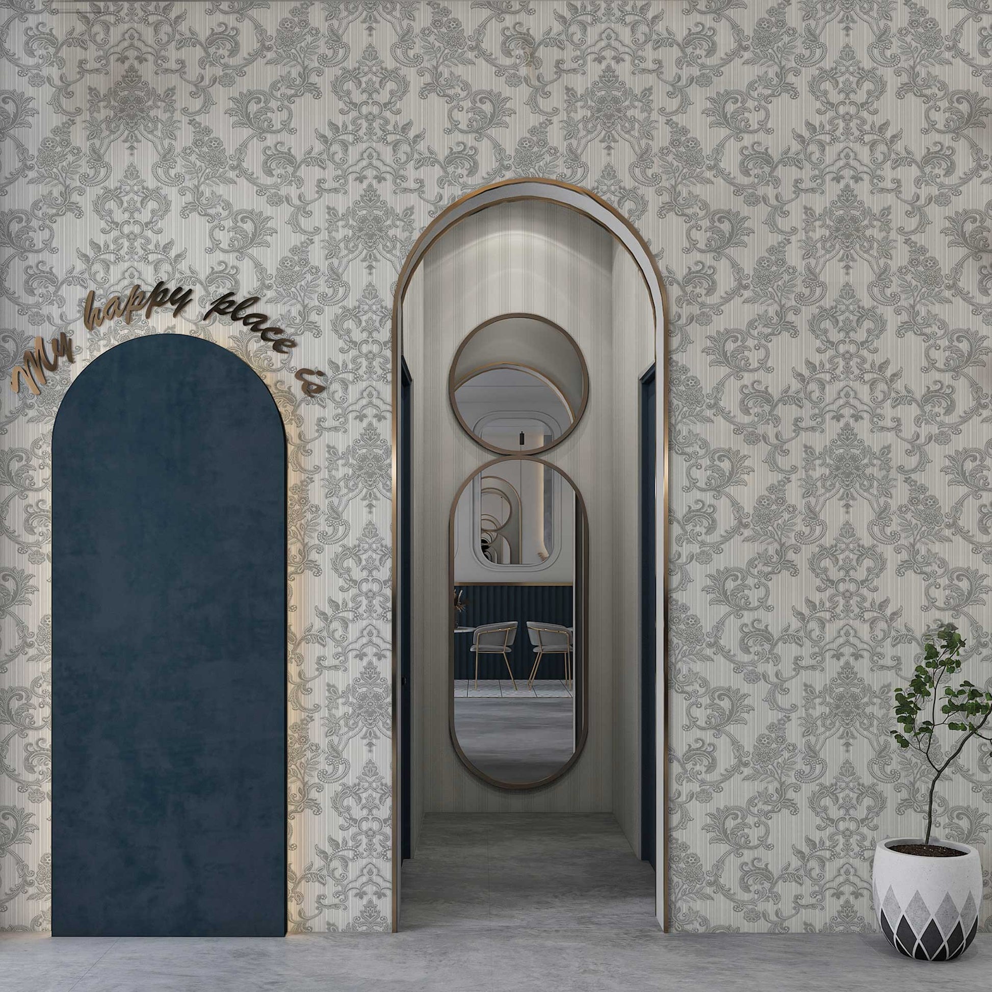 Maison Voyage Mist Soft Stripe Wallpaper by La Belle Maison